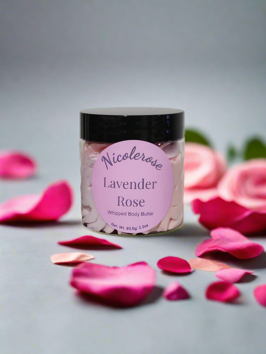 3oz jar of Lavender Rose Scented whipped Body Butter