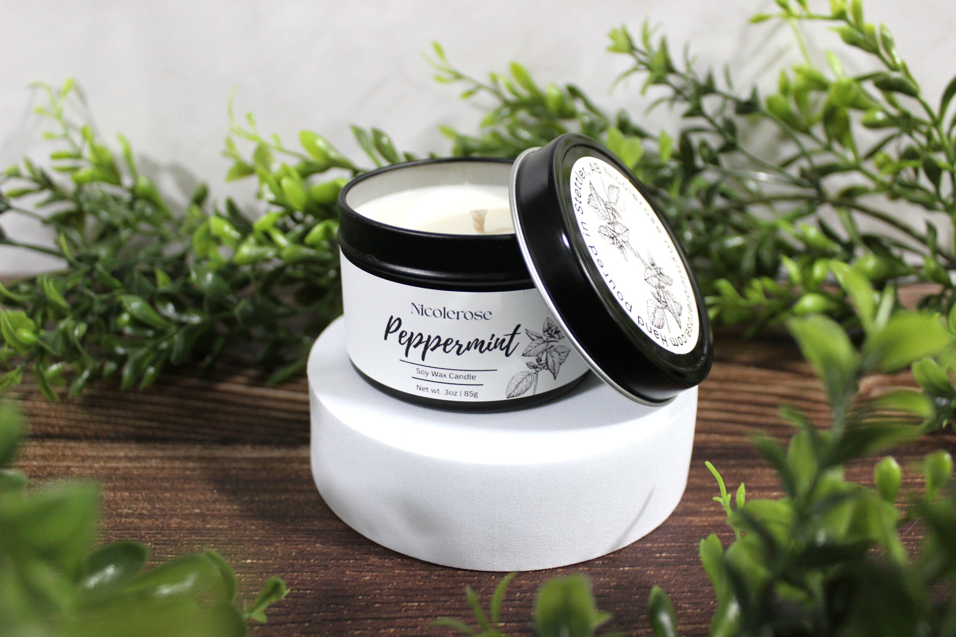 Peppermint Tin Candle
