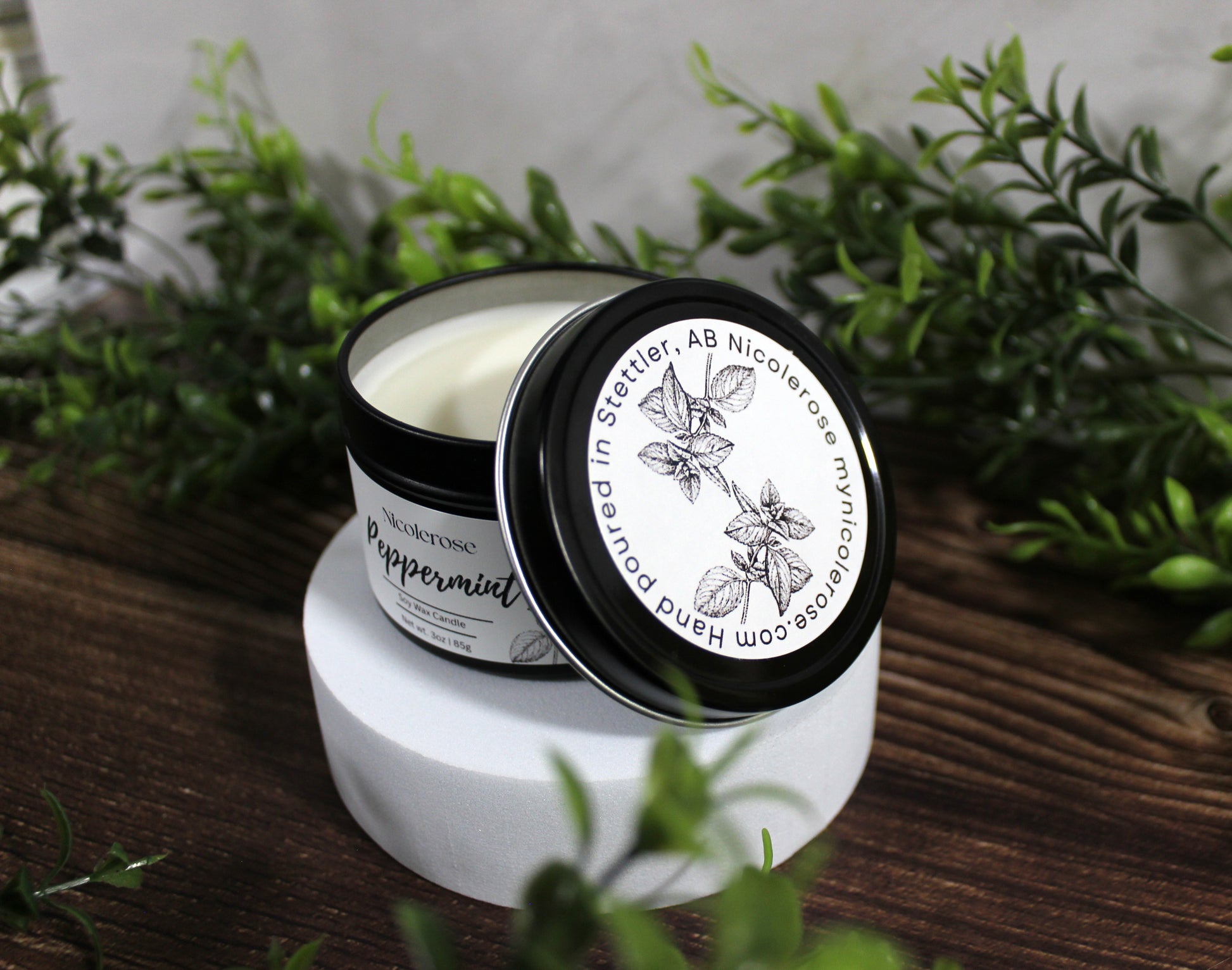 Peppermint Tin Candle