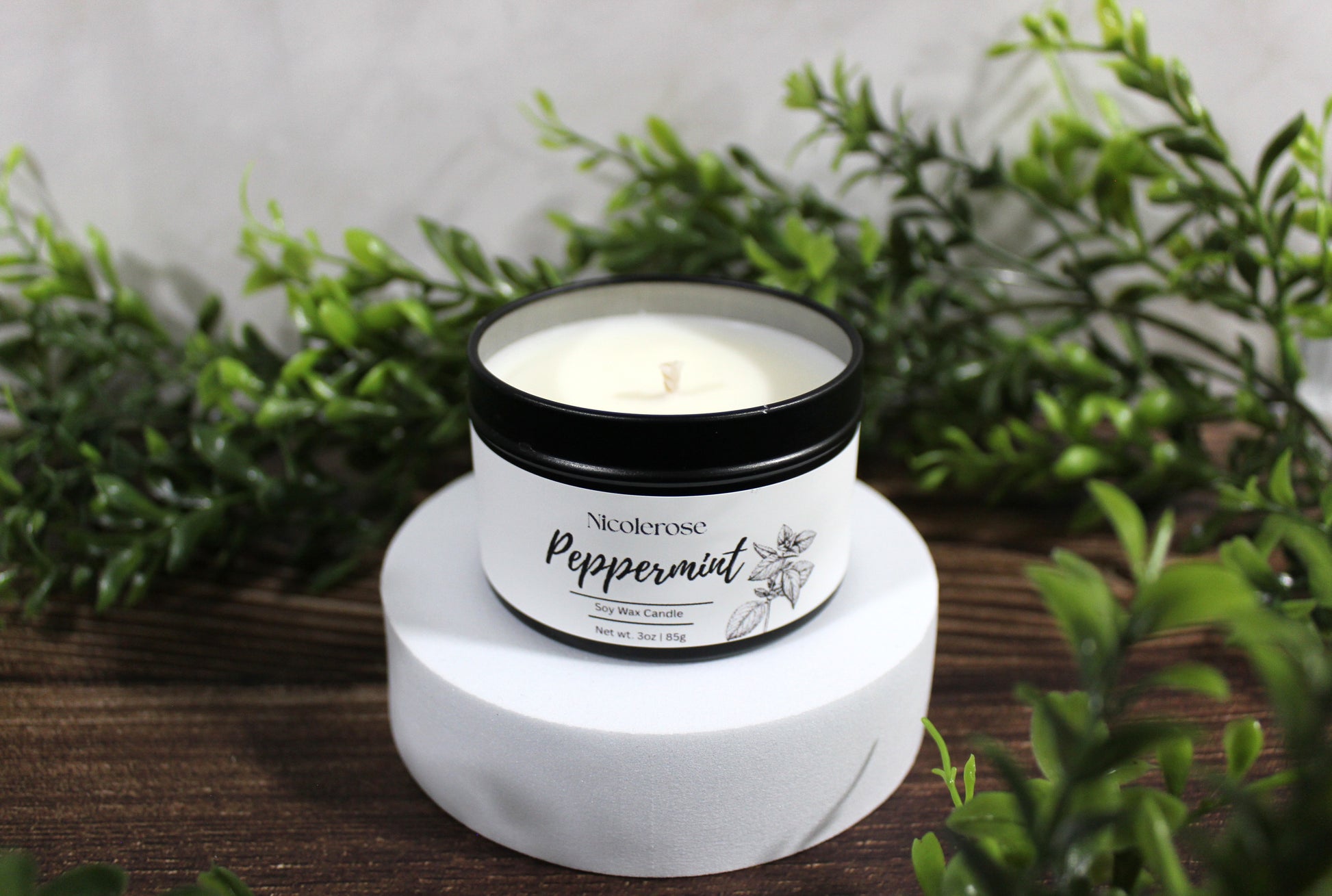 Peppermint Tin Candle