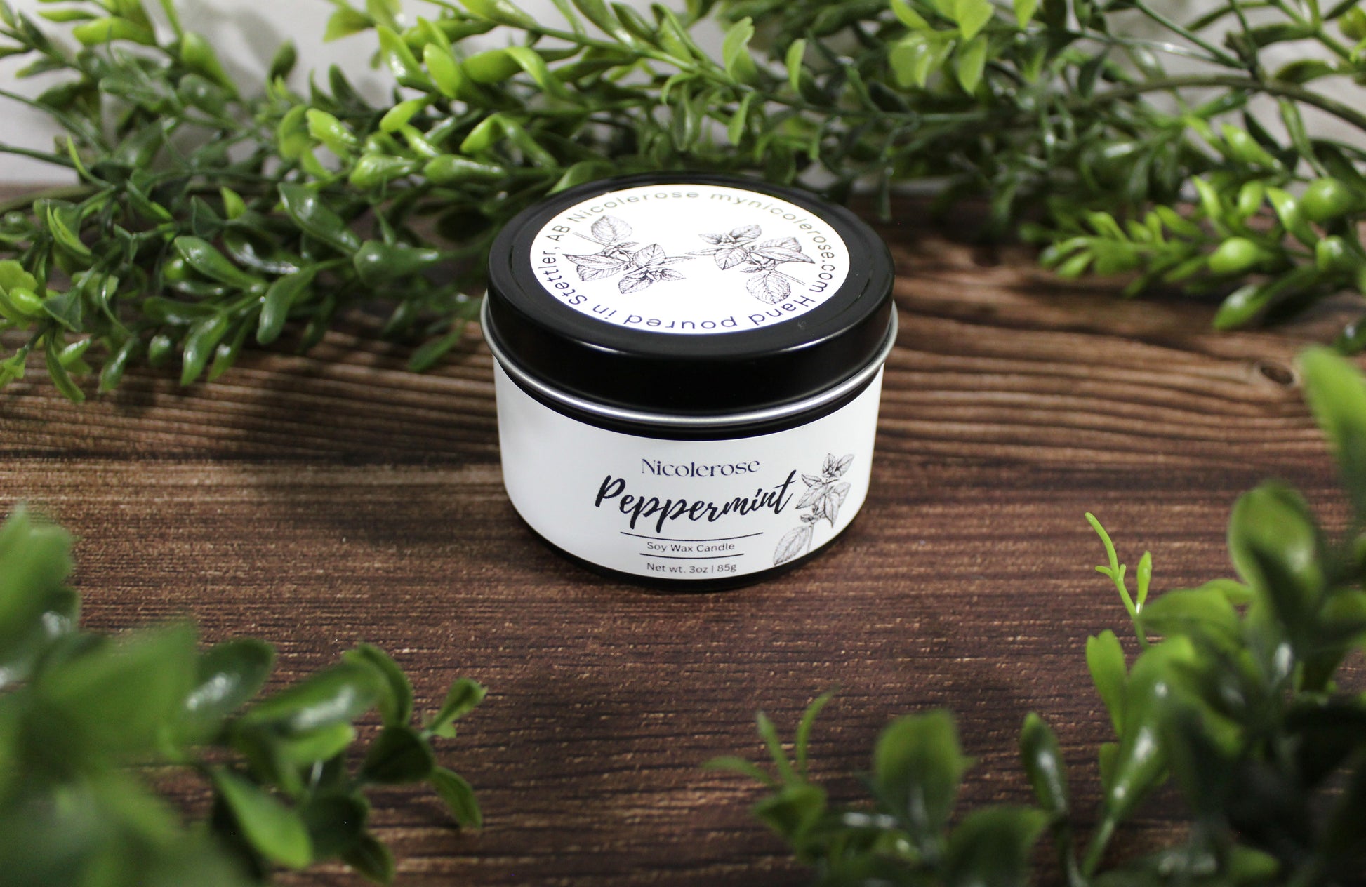 Peppermint Tin Candle