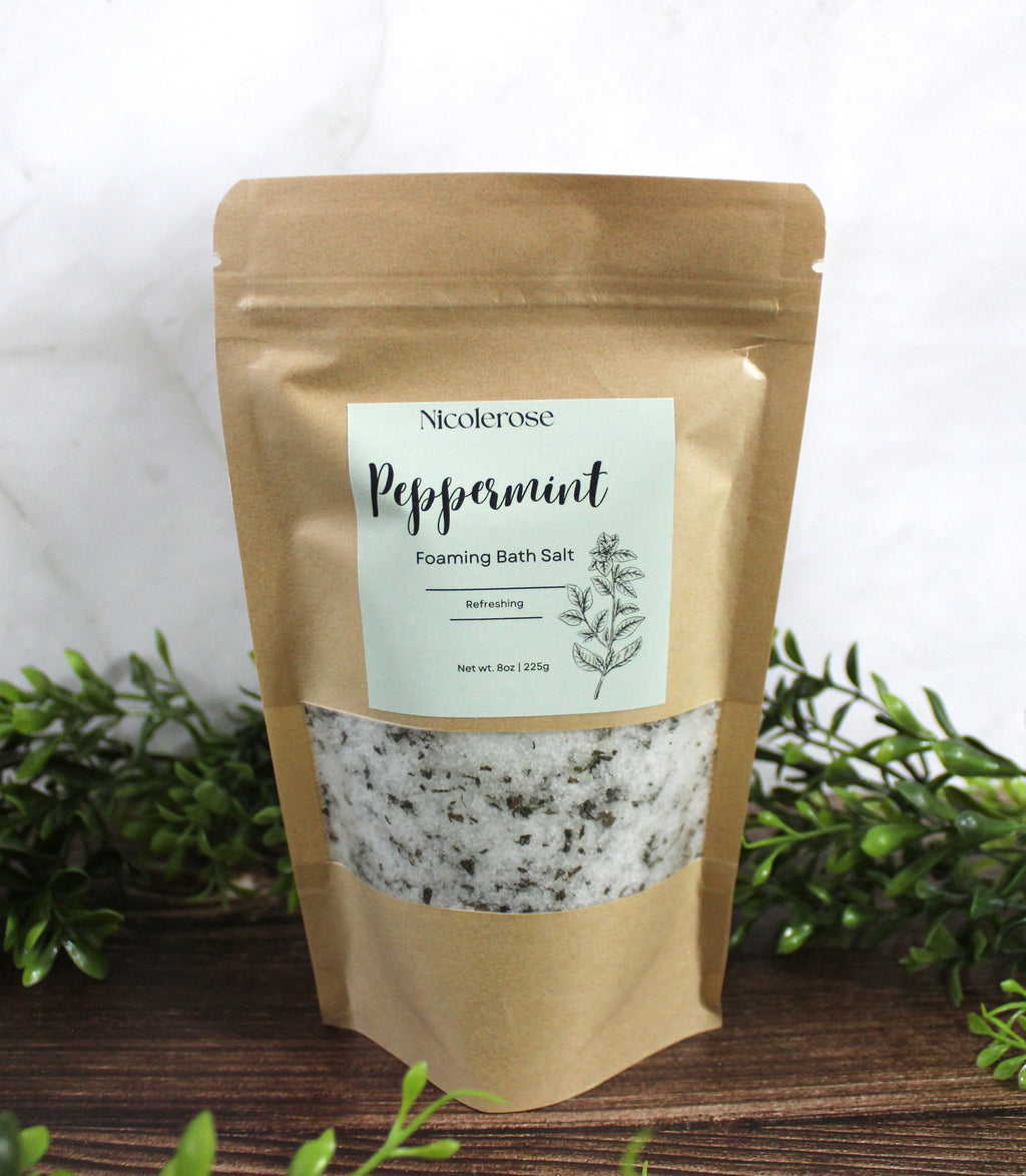 Peppermint Foaming Bath Salt