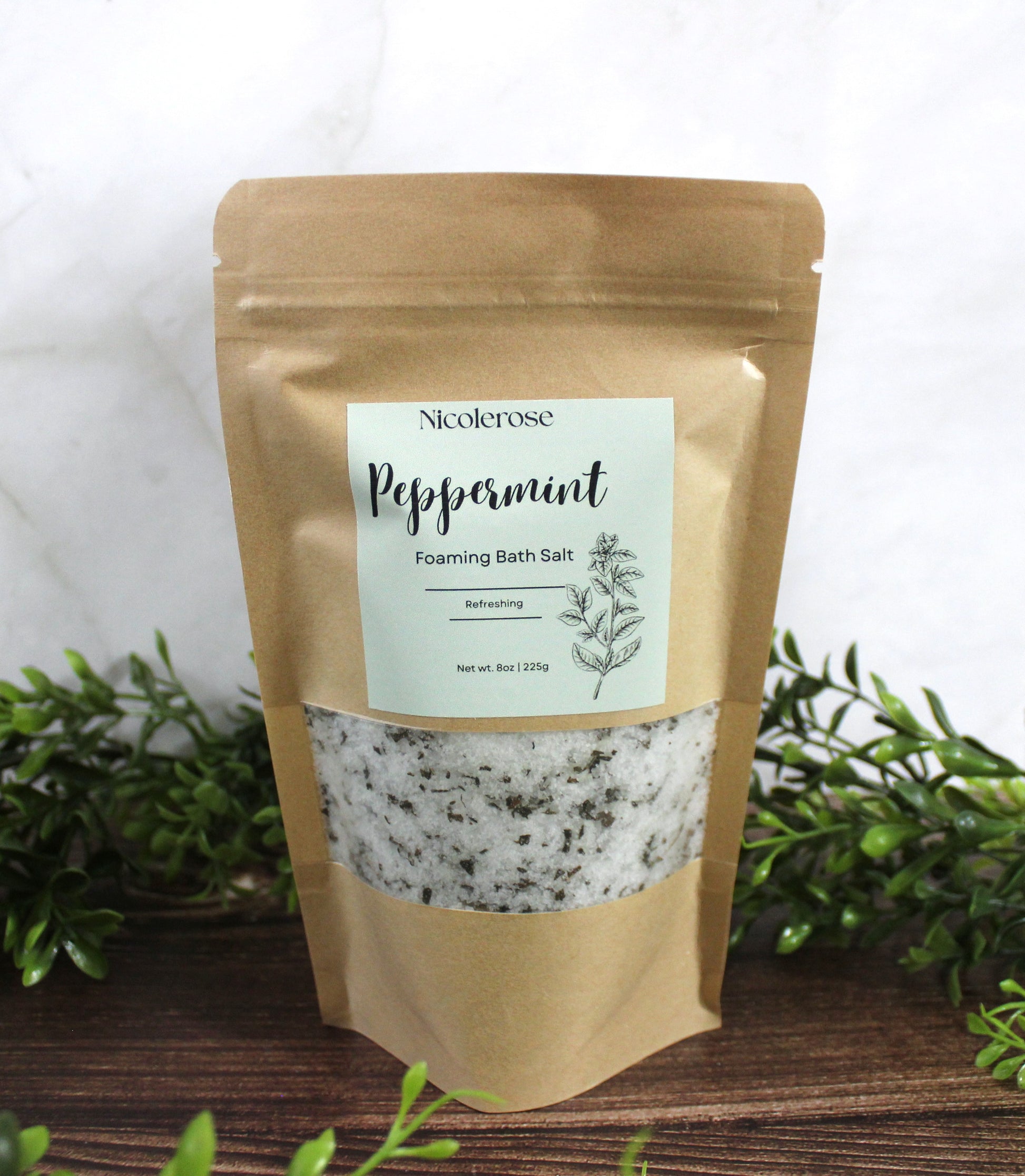 Peppermint Foaming Bath Salt