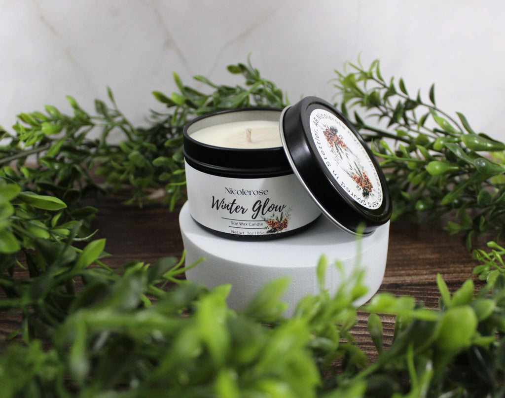 Winter Glow Tin Candle