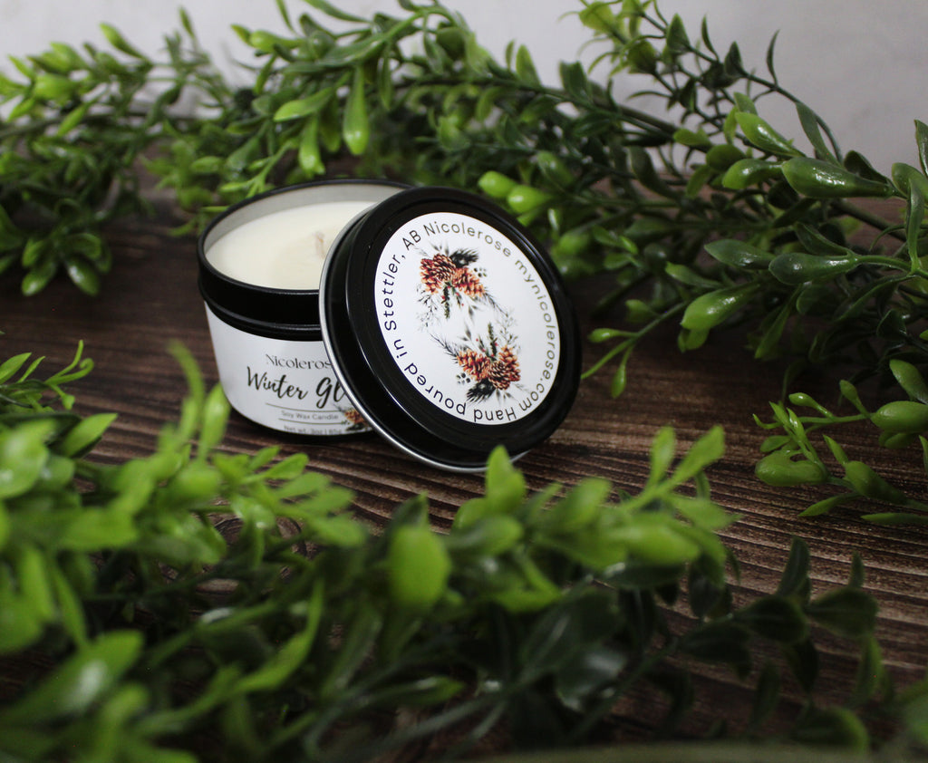 Winter Glow Tin Candle