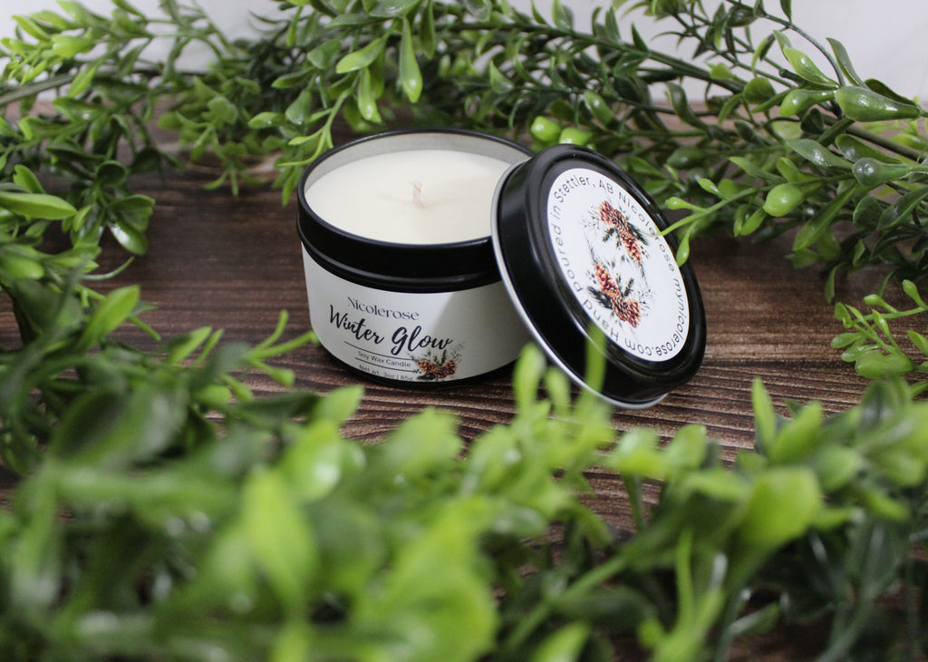 Winter Glow Tin Candle