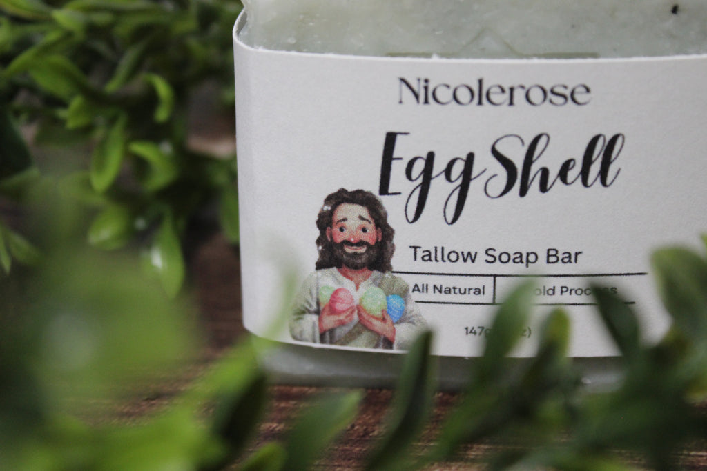 Eggshell Confetti Tallow Bar Soap
