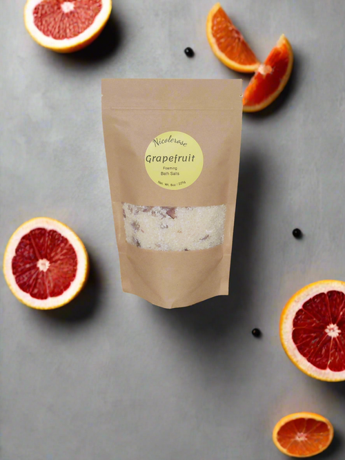 Bag of grapefruit bath salts 