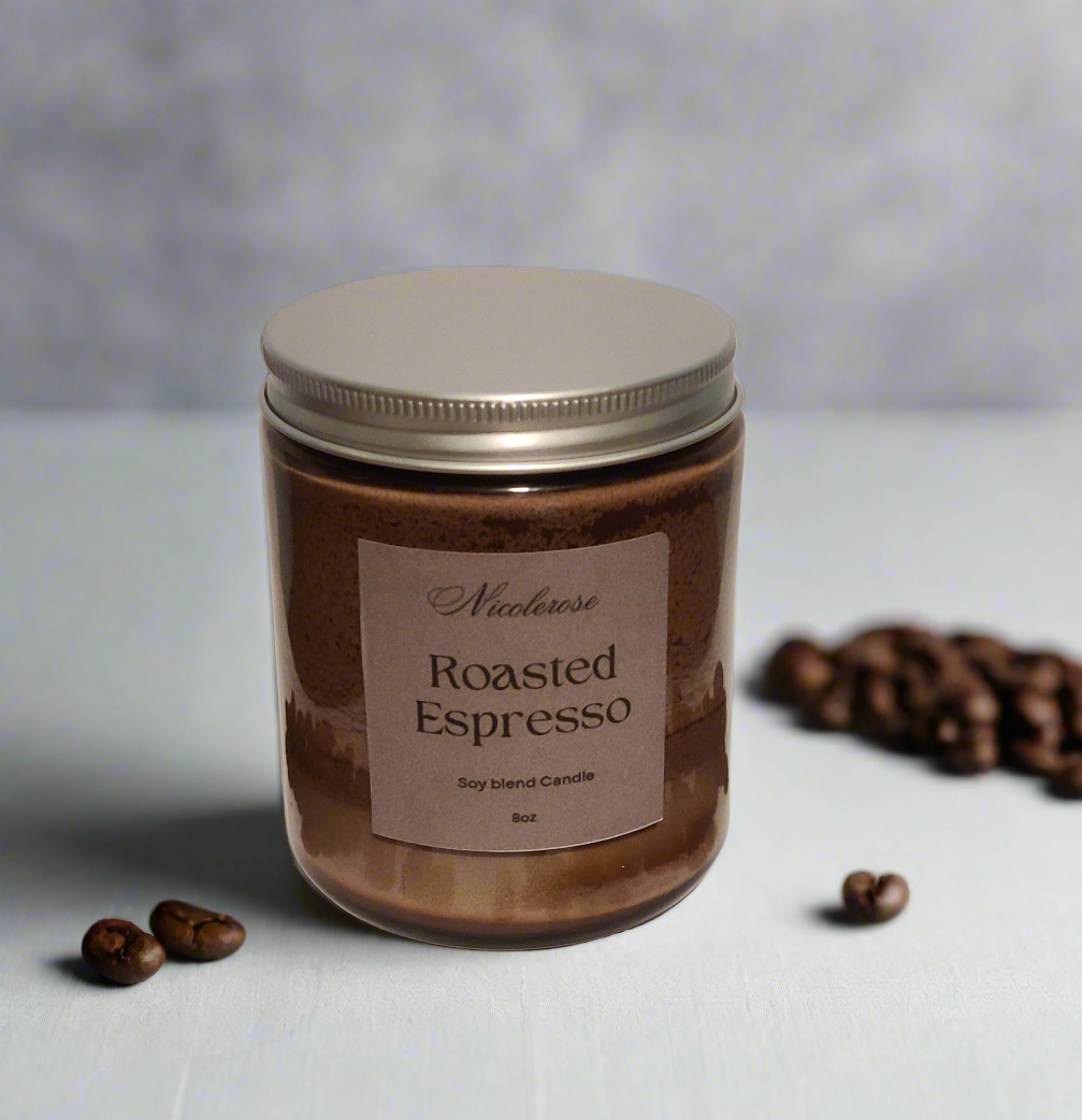 8oz Roasted espresso Soy Candle 
