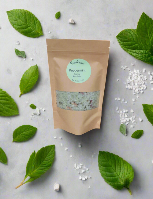 Bag of peppermint bath salts 
