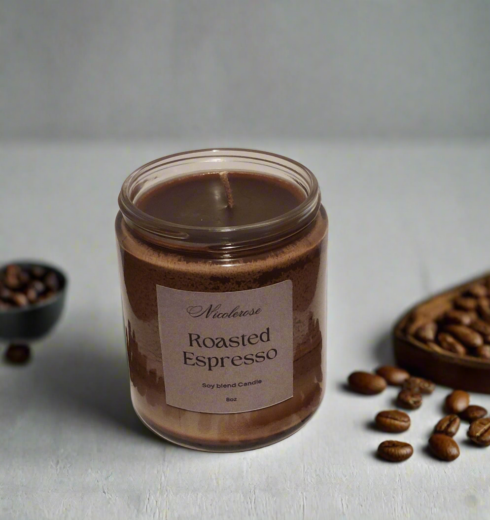 8oz Roasted espresso Soy Candle 