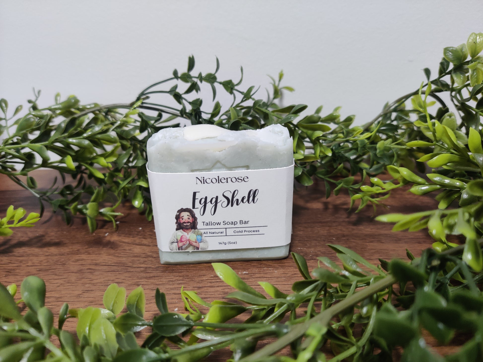 Eggshell Confetti Tallow Bar Soap